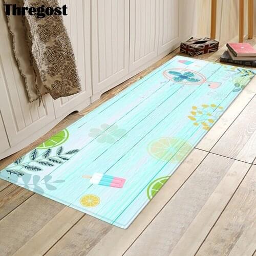 Thregost Summer Scenic Printed Long Floor Mats Shoes Off Doormat Home Welcome Rugs Kitchen Carpet Anti Slip Absorbent Area Rug
