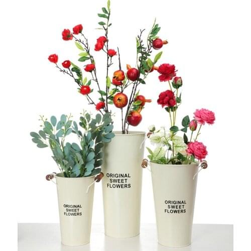 Metal Bucket Planter Pails Rustic Container Indoor or Outdoor Plant Pots Flower Holder Decor For Home Decor LBShipping