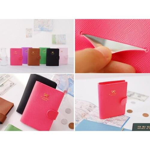 Fashion Bowknot Crown Buckles E-Passport Women Men Travel Credit Card Holder Travel ID&Document Passport Holder