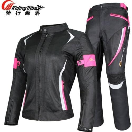 Motorcycle Jackets Women Motorcycle Pants Girl Reflective 9pcs Protective Pads Wearable Detachable Waterproof Windproof Layer