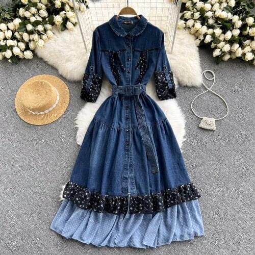 Модные джинсовые платья Mysimlochic China At AliExpress