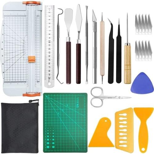28-Piece Precision Craft Tool Set Vinyl Weeding Tool Kit, for Weeding Vinyl, Silhouette, Emboss, DIY Art Work Cutting