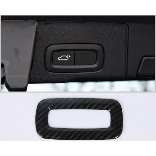 Car Trunk Switch Trim Sticker for Volvo XC60 2018 Carbon Fibre Refit Accessories