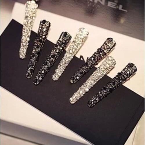 New Women Hair Clips Alloy Crystal Hairpins Barrettes Girls Elegant Hairgrips Hair Accessories Rhinestone Hair Styling Tools