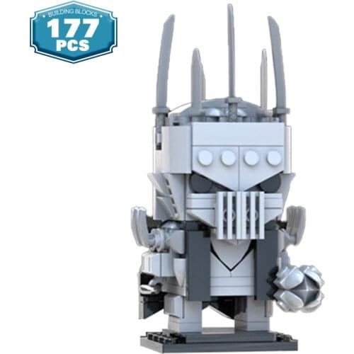 New Moc Brickheadz Sauronal Battle DemonBuilding Blocks Famous Movies Character Figures Bricks Creator Toys for Kids Xmas Gifts