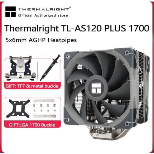 Thermalright TL-AS120 PLUS 4 heatpipe CPU Cooler Dual 12cm PWM Fan Desktop PC CPU Radiator Cooling For LGA1155 1156 2011 AMD AM4
