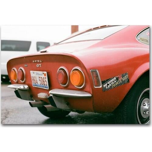 Opel GT Classic Sports Car Poster and Print Modern Canvas Painting Pop Fashion Wall Art Picture Living Room Decoration