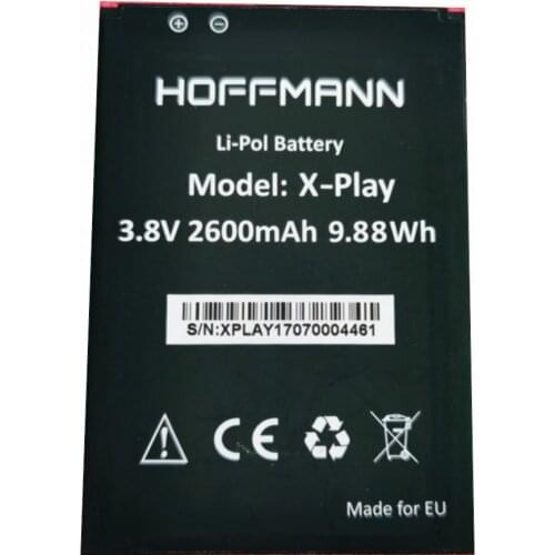Original size battery 3.8V 9.88WH 2600mAh for HOFFMANN X-Play cell phone battery