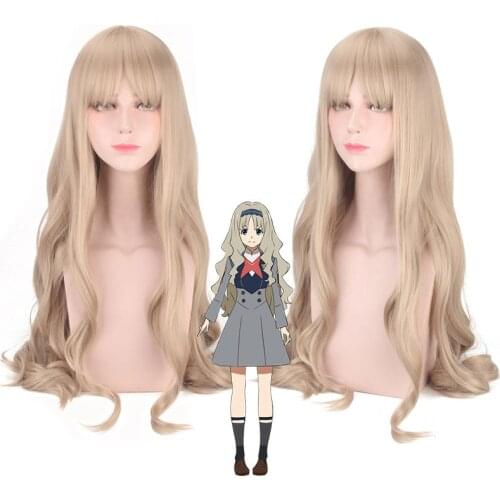 80cm Anime DARLING in the FRANXX Cosplay KOKORO Wig Role Playing Wigs Halloween Cosplay Linen Hair