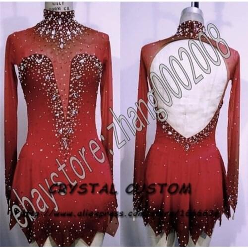 Crystal Custom Figure Skating Dress Girls New Brand Ice Skating Clothes For Competition DR4701