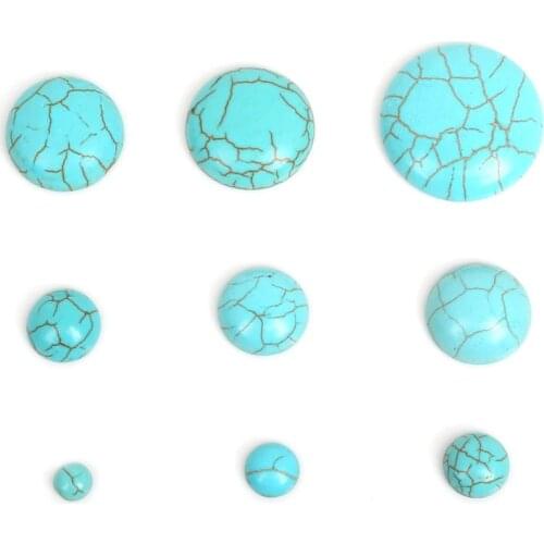 6/8/10/12/14/16/18/20/25mm Half Round Natural Calaite Flat Back Cabochons Beads DIY Fittings Stone Beads For Jewelry Making