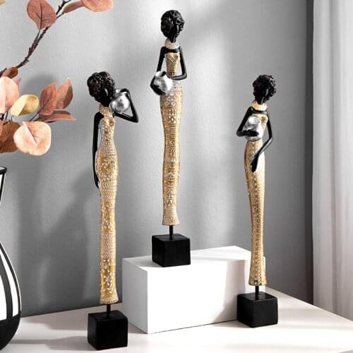 RETRO ABSTRACT BLACK AFRICAN SCULPTURE STATUE HOME DECORATION ACCESSORIES GIFT LIVING ROOM OFFICE DESKTOP DECOR CRAFTS FIGURINE