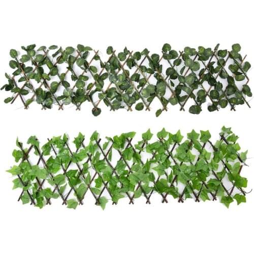 Garden Fence Expandable Fence Privacy Screen Faux Ivy Fence Panel Garden Home Decor