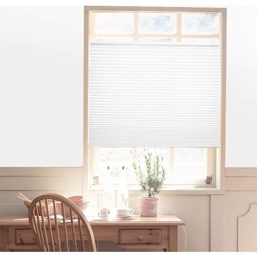 Self-Adhesive Pleated Blinds Half Blackout Windows Curtains For Coffee/Office Window Door for Bathroom Kitchen Balcony Shades