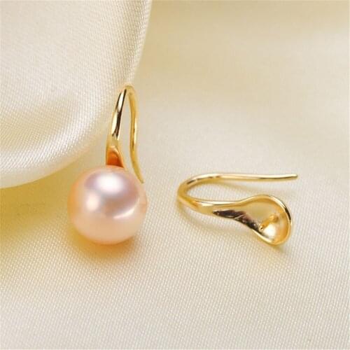 925 Silver Pearl Beads Stud Earrings Setting Base Diy Jewelry Making Findings&Components