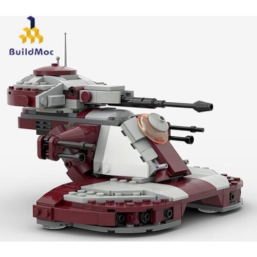 Buildmoc Space Wars Movie Armored Assault Military Tank Vehicle MOC AAT-Modification Set Building Blocks Bricks Childrens Toys