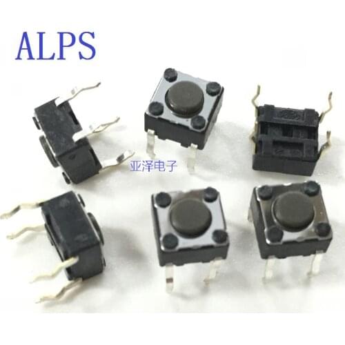 20PCS/LOT ALPS Alps SKHHALA010 tact switch, 6*6*4.3 button switch, 4 feet genuine