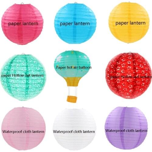 Hot Air Balloon Paper Lantern Chinese Hollow out Lanterns & Cloth Lantern outdoor waterproof Birthday Wedding Party Decoration