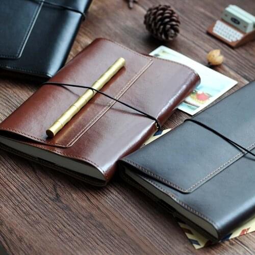 Dotted Notebook Dot Grid Journal Vintage Leather Grid Squared Plain Travel Planner Diary