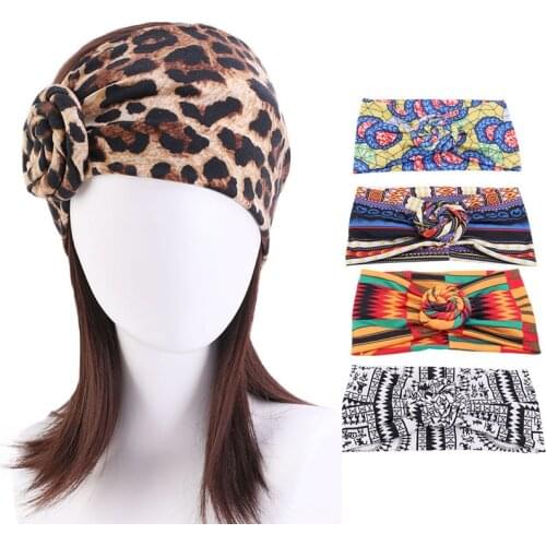 Cotton Headband For Women African Pattern Print Headband Ladies Floral Decor Headwear Salon Make Up Hair Wrap Hair Accessories