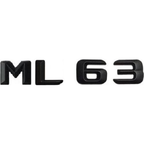 1 set Matt Black ABS Car Trunk Rear Number Letters Words Badge Emblem Decal Sticker for Mercedes-Benz ML63 AMG