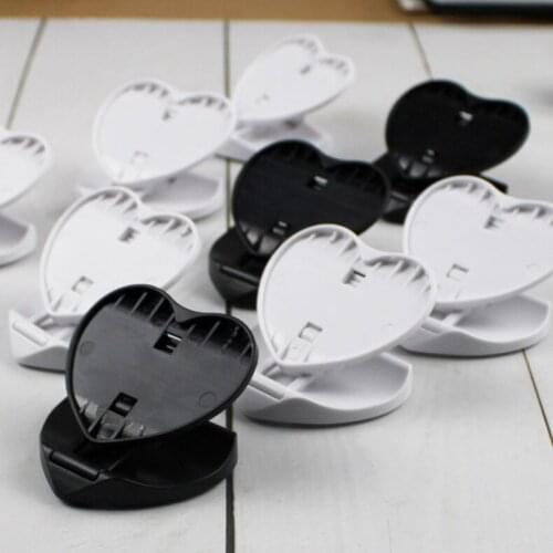1pcs concave heart shape mobile phone holder folding stretch bracket phone finger ring holder with sticker