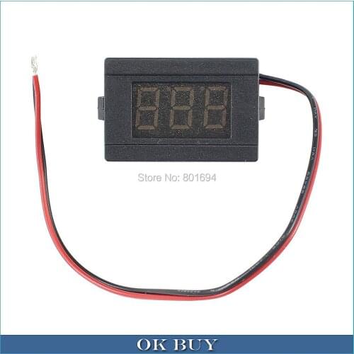 10Pcs/Lot V33D Two Wire 0.36 "Shell DC 4.5-120V Red Display Digital Voltmeter 36V 48V Electric Car