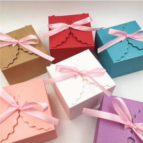 10pcs Jewelry Love Packaging Wedding Gift Favor Box With Red Tassel&Ribbon,For Love Chocolate/Tea/Candy/Accessories supplies