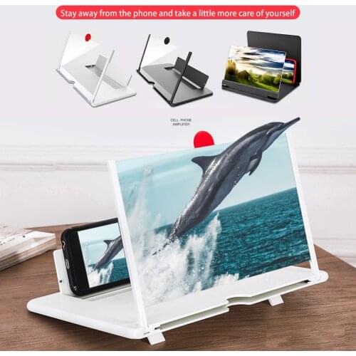 3D Mobile Phone Screen Magnifier HD Amplifier Stand Bracket Universal Screen Movie Game Magnifying Folding Phone Desk Holder