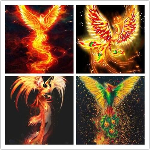 5d Diy Diamond Painting Phoenix Home Decor Mosaic Embroidery Fantasy Animal Diamond Art