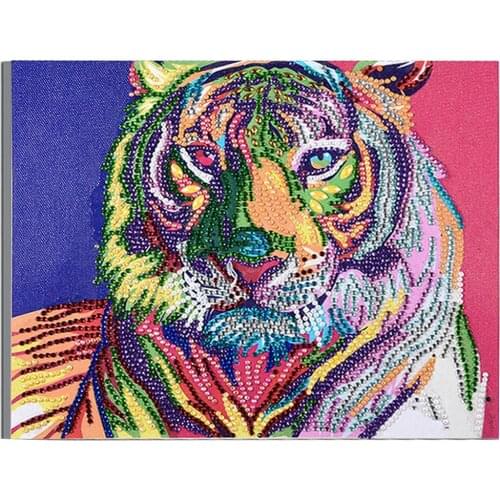 5D DIY art diamond painting animal ferocious tiger pattern diamond mosaic full embroidery cross stitch home decoration gift