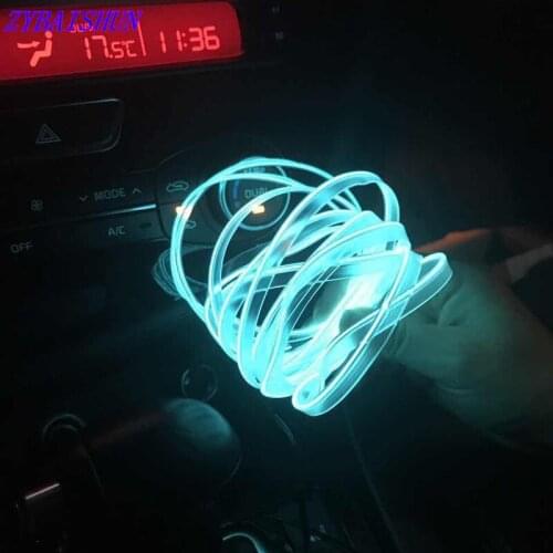3 meter atmosphere lamps car interior light hand wire 12 V ambient cold line DIY decorative Dashboard light for Volkswagen