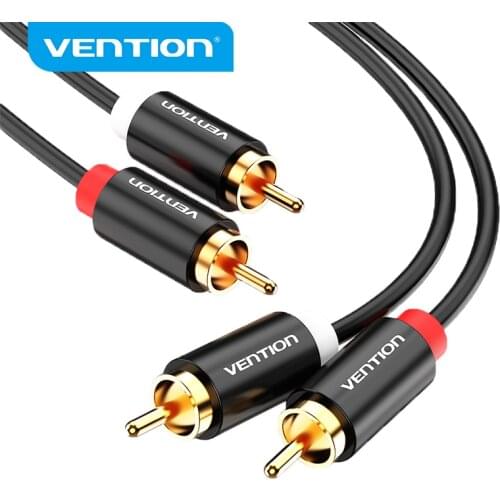 Vention 2RCA to 2RCA Audio Cable Male to Male RCA to RCA to 1m 2m 3m Cable for Home Theater DVD Amplifier Gold Plated Cable
