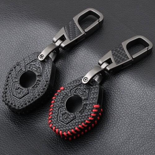 Carbon Fiber Style pattern Genuine Leather Handmade Car Key Cover key Case For BMW E38 E39 E46 X3 X5 Z3 Z4 1/3/5/7 Series