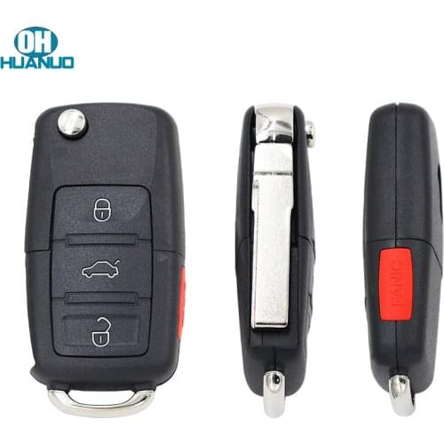 3+1/4 Buttons Remote Key Shell case for VW Volkswagen Bettle Polo Jetta Touareg Passat Golf with uncut HU66 with battery holder