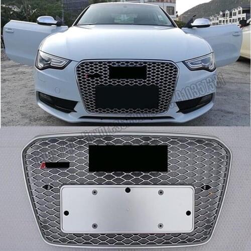For audi a5 / s5 b8.5 2013 2014 2015 2016 For rs5 style sport front hex mesh honeycomb black grill cover