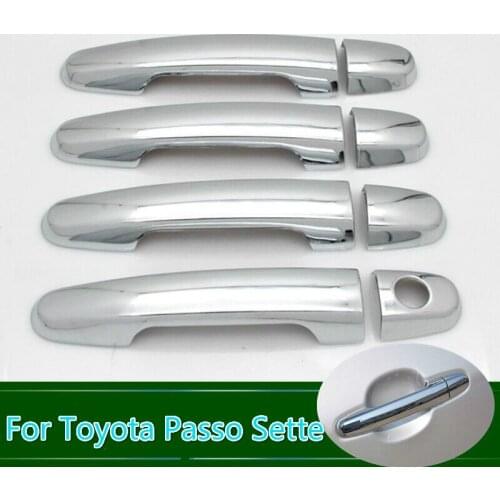 FUNDUOO For Toyota Passo Sette Perodua MyVi New Chrome Car Door Handle Cover Cup Bowl Trim Car Styling