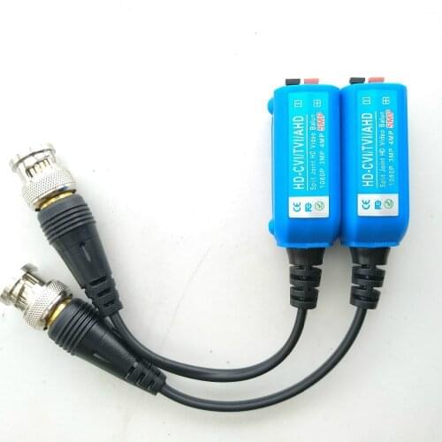 HD-CVI/TVI/AHD Passive Video Balun Support 720P 960P 1080P 3mp 4mp 5mp HDCVI Camera Transmission By Network CAT5E/6 Cable 200m
