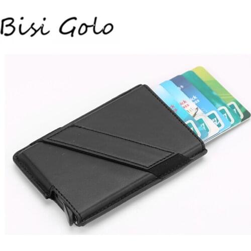 BISI GORO 2021 New ID Credit Card for Men PU Leather Fashion Business Credit Cards Wallet Card Case Drivers License ID holder