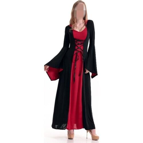 Halloween Costumes Hoodie Witch Costume Women Long Dress Cosplay Clothes Women Halloween Costumes 3 Colors
