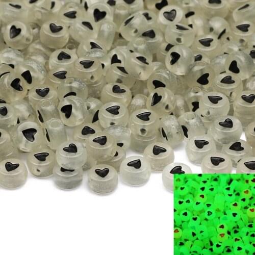 Round 4x7mm Luminous Acrylic Spacer Beads Loose Star Letter Spacer Beads For Jewelry Making Diy Necklace Bracelet Accessories