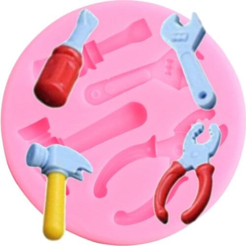 Hardware Tools Silicone Molds Hammer Pliers Spanner Fondant Mold DIY Cake Decorating Tools Candy Candy Chocolate Gumpaste Moulds