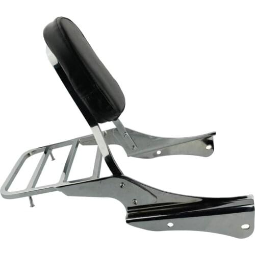 Motorcycle Chrome Backrest Sissy Bar Luggage Rack For Honda Shadow Spirit VT750DC 2001-2008 2002 2003 2004 2005 2006 2007