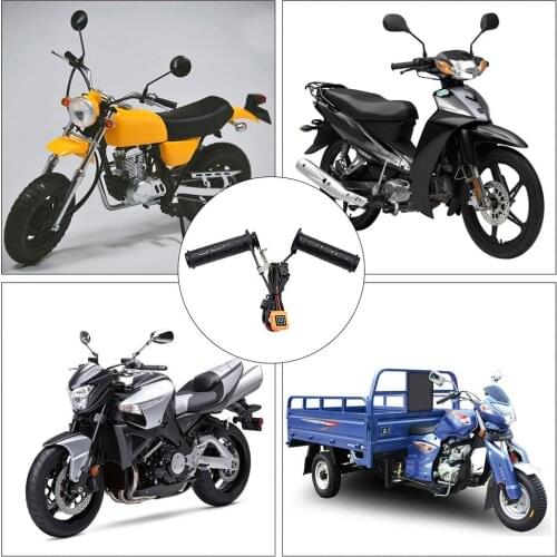 12V Motorbike Heated Handlebar Grips Winter Warmth Adjustable Waterproof Electric 3-Gear Heating Hand Grip Motorcycle Accessory