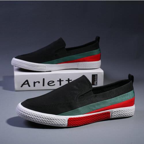 Male Shoes Soft Slip-On Sneakers Tennis Footwear New Casual Shoes Men canvas Breathable Summer Outdoor Lafers driving A23-53Z