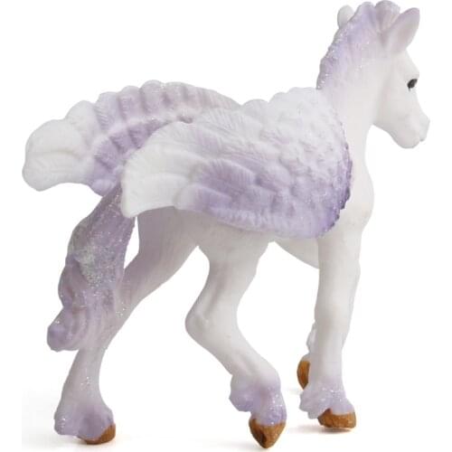 New Childrens Simulation Animal Model Unicorn Pegasus Animal Plastic Childrens Toy Decoration