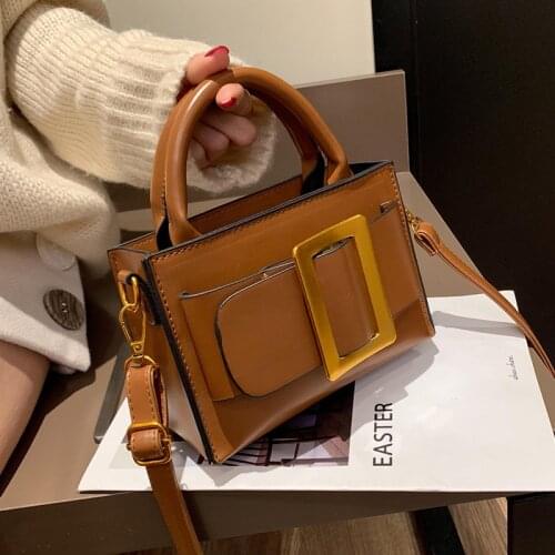 New 2021 Fashion Women PU Leather Shoulder Cross Body Bag Handbag Vintage Female Soft Purses Shopping Messenger Bags for Girls