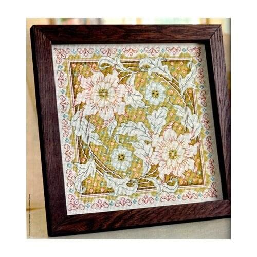 New Arrive Cotton Diy Counted Cross Stitch Set 14ct European Flowers Unfinished No Print Canvas DIY Art