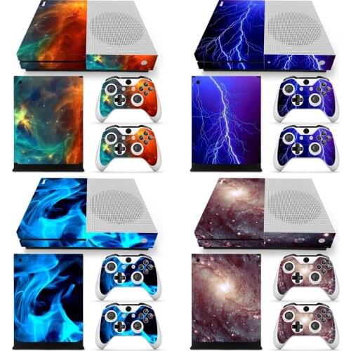 New skull stickers For XBOX One s Slim Console Kinect Vinyl Sticker Decal + 2 Controller Skins sticker For Xbox one Slim