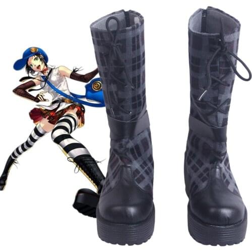Persona 4: The Golden Marie Cosplay Boots Black Shoes Custom Made Any Size